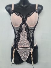 Ladies Pale Pink Lace Basque