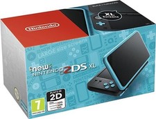 Nintendo 2DS XL Video Game Console Black & Turquoise Boxed + Games BUNDLE