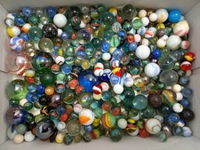 Vintage Mixed Glass Marbles Bundle Assorted Sizes and Colours x200+ 3.5kg+