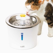 Catit 3L Flower Fountain Stainless Steel Cat Drinking Bowl Clean Filtered Water
