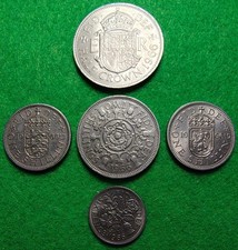 1966 5 Coin Set. Half Crown, 2