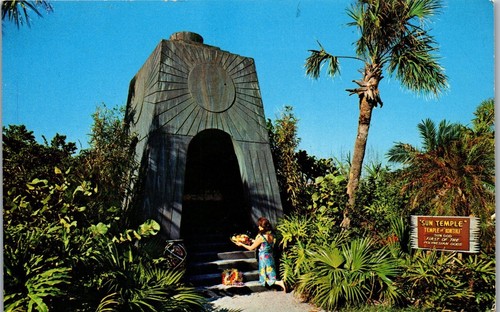 Vintage postcard sun temple - sun,
