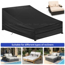 Double Chaise Single Outdoor Sun Lounger Cover Garden Sunbed Cover Waterproof