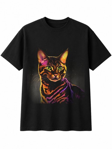 Colourful bengal cat mens - colourful,