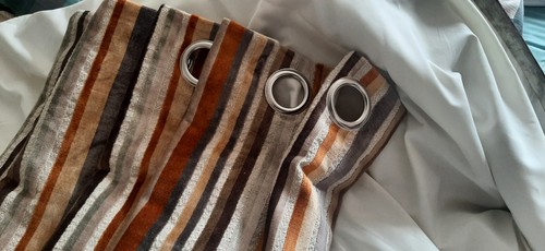 Lined eyelet curtains - eyelet,