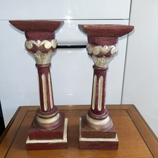 Candle vintage wooden column - candle,