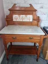 Antique wash stand with - antique,