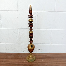 Vintage Brass Smoking Pipe Large 26" Tall Shisha Hookah Bong Collectible