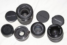 3 Pentacon Prakticar Lenses plus a 2x Teleconverter