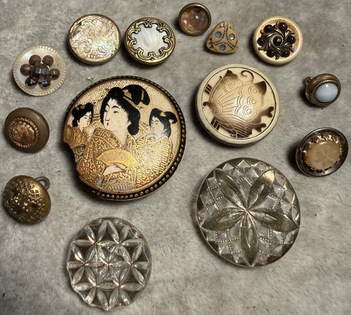 Antique button group - antique,