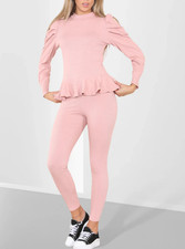 Women's Puff Sleeves Set Frill