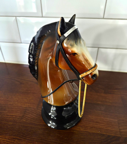 Ceramic pottery horse head - ceramic,