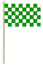GREEN AND & WHITE CHECKERED