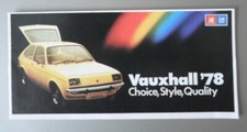 VAUXHALL RANGE orig 1978 UK Mkt Small Brochure  VX Magnum Viva Chevette Cavalier