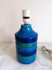 Vintage Aldo Londi Bitossi Rimini Blue Ceramic Lamp Base 1960s RARE