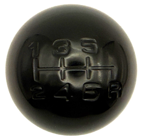 Black gear shift knob - gear, round