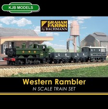 N Gauge Farish 370-052 Western Rambler Train Set – Pannier Tank + 3 Wagons etc