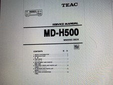 Teac Md-h500 Service Manual