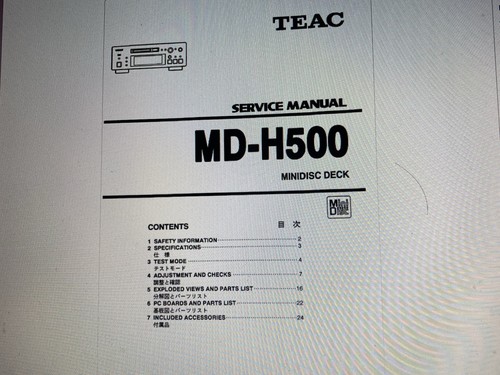 Teac h500 service manual - teac,