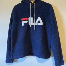 FILA Navy Blue Sherpa Hoodie