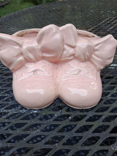 Vintage pottery baby shoe - pottery,