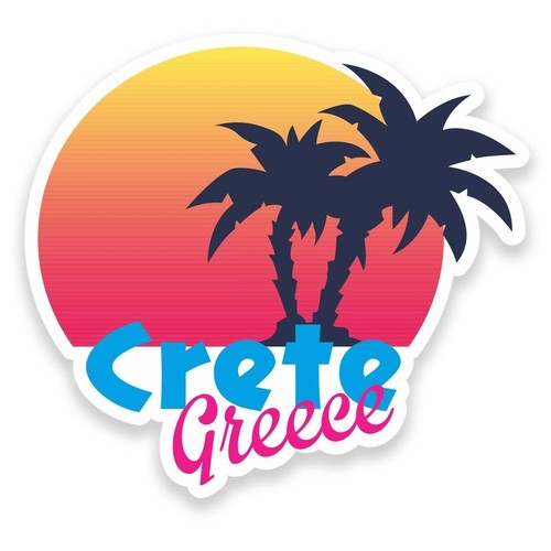 Crete greece vinyl sticker - x,