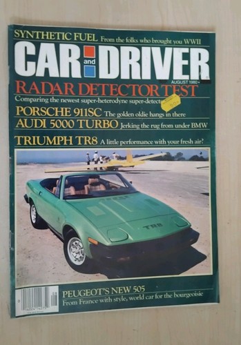 August 1980 car and driver - car,