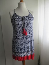George Blue & Coral Vest Top