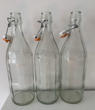 3x Empty 1 litre IL CASOLARE Olive Oil Glass Bottles Clip Swing Top Kilner Type