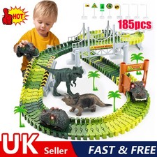 2025 Dinosaur World Flexible Race Track Slot Car Play Game Toy Set Gift for Kids