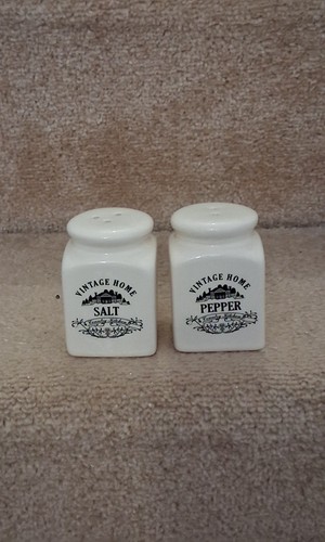 Vintage ceramic salt and - ceramic,