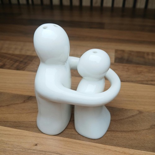 Vintage white ceramic hugging - vintage,
