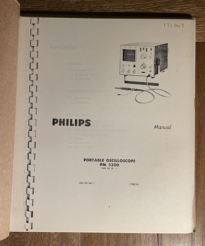 Philips pm3200 oscilloscope - pm3200,