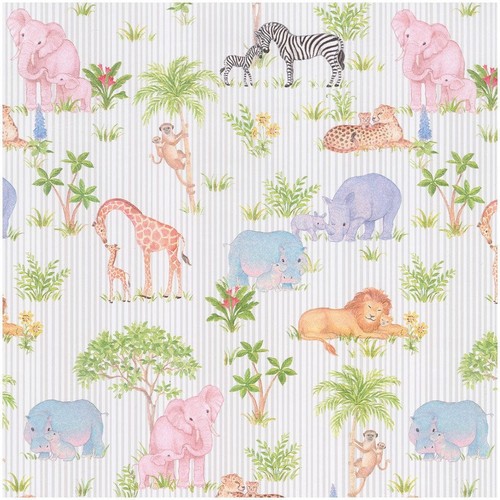 Caspari gift wrap roll - wrap, safari