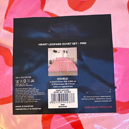 Double duvet cover set pink - duvet,
