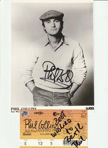 Phil collins autograph signed - phil,
