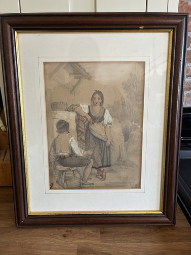 Vintage pencil drawing - pencil,
