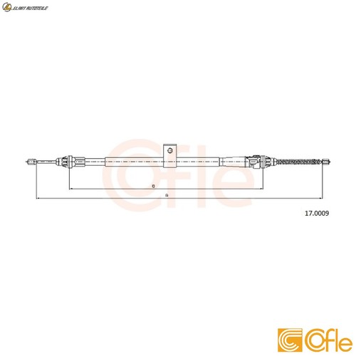 Parking brake cable 0009 - parking,