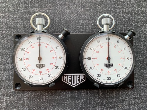 Heuer 62mm stopwatch set - heuer,