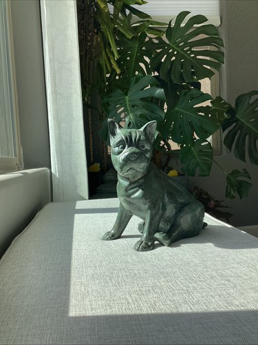 Boxer bull dog statue - or,
