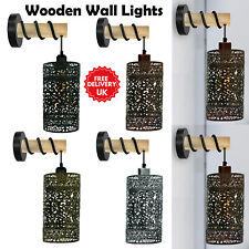 Vintage Wooden Wall Lights