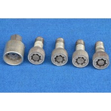 Volkswagen Locking Alloy Wheel Bolts Golf Mk 6 2010 - 17 MM Socket VW Bolt X4