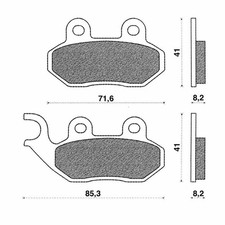 PAIR OF PADS FOR SYM 125 for