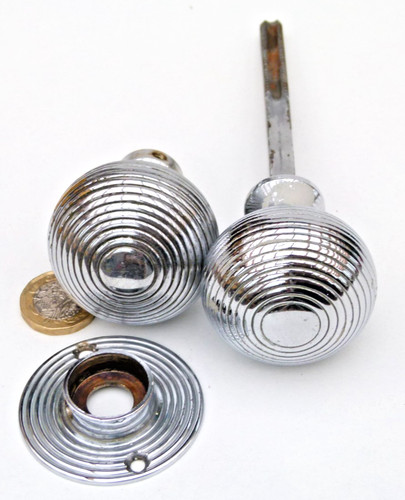 Pair edwardian antique chromed - pair,