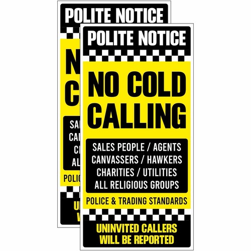Cold callers sticker - 2x,