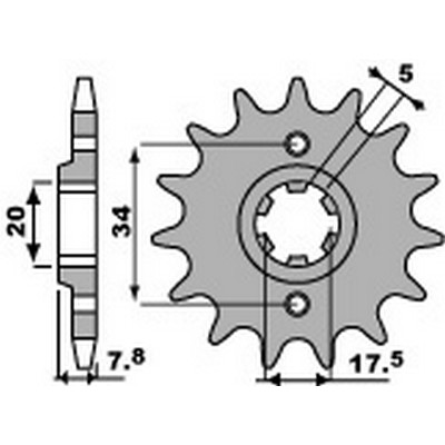 Pbr chain sprocket 520 - pbr,