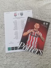 STOKE CITY V WBA. WEST BROM. WEST BROMWICH ALBION. 30/8/25. MINT PROGRAMME. T/S