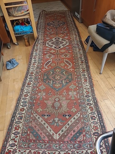 Antique hall runner rug 380 - 380, cm