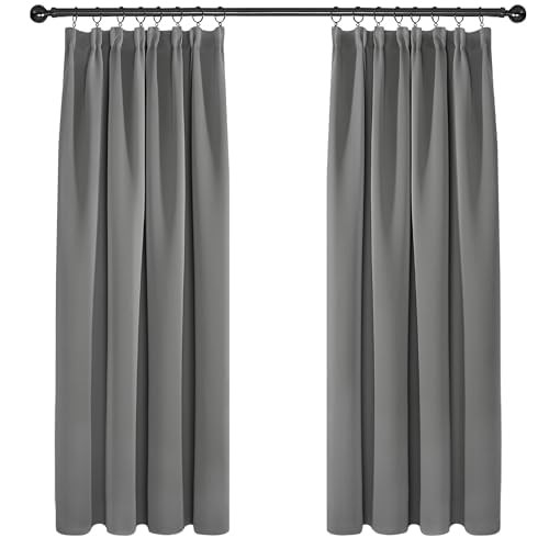 Grey blackout curtains thermal - blackout,