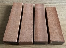 Mahogany Hardwood Timber Offcuts x 4 - *18.7 x 5 x 3cm - Wood DIY Crafts 831h